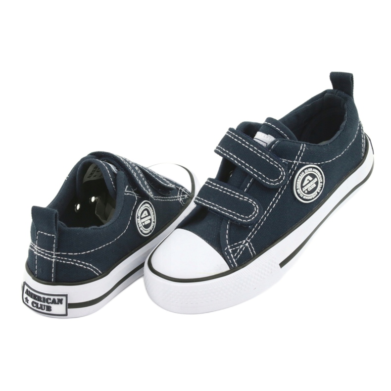 Navy American Club LH35 Klett-Turnschuhe blau 3