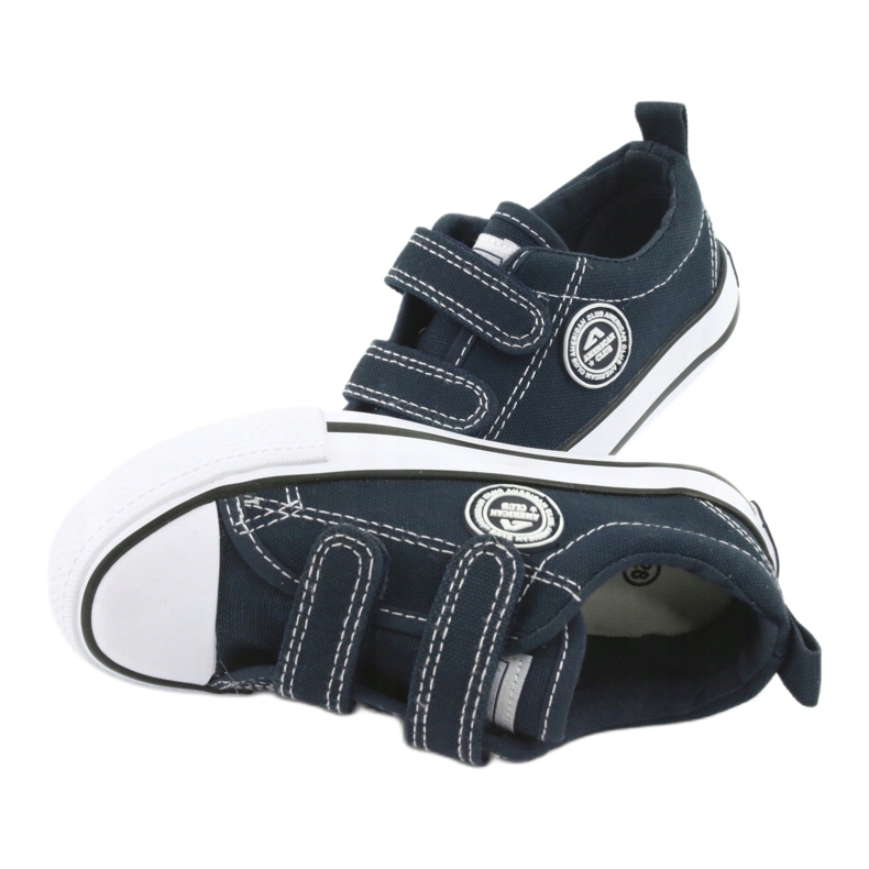 Navy American Club LH35 Klett-Turnschuhe blau 5