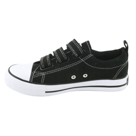 American Club Schwarze Sneakers mit Klettverschluss American LH31 2