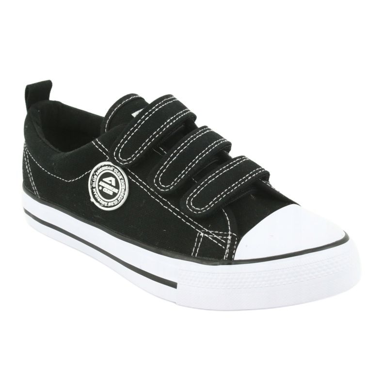 American Club Schwarze Sneakers mit Klettverschluss American LH31 1
