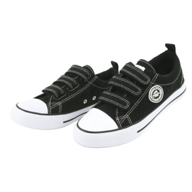 American Club Schwarze Sneakers mit Klettverschluss American LH31 4