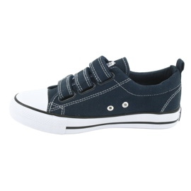 American Club American LH31 marineblaue Sneakers mit Klettverschluss 2