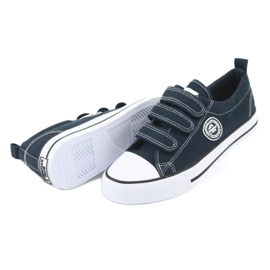 American Club American LH31 marineblaue Sneakers mit Klettverschluss 4
