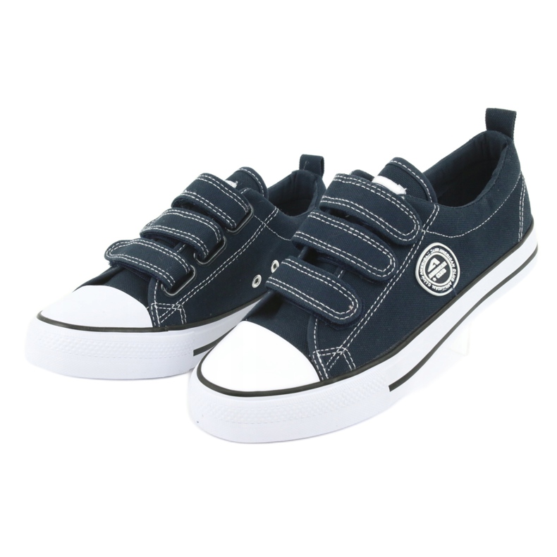 American Club American LH31 marineblaue Sneakers mit Klettverschluss 3
