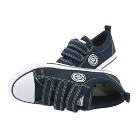 American Club American LH31 marineblaue Sneakers mit Klettverschluss 5
