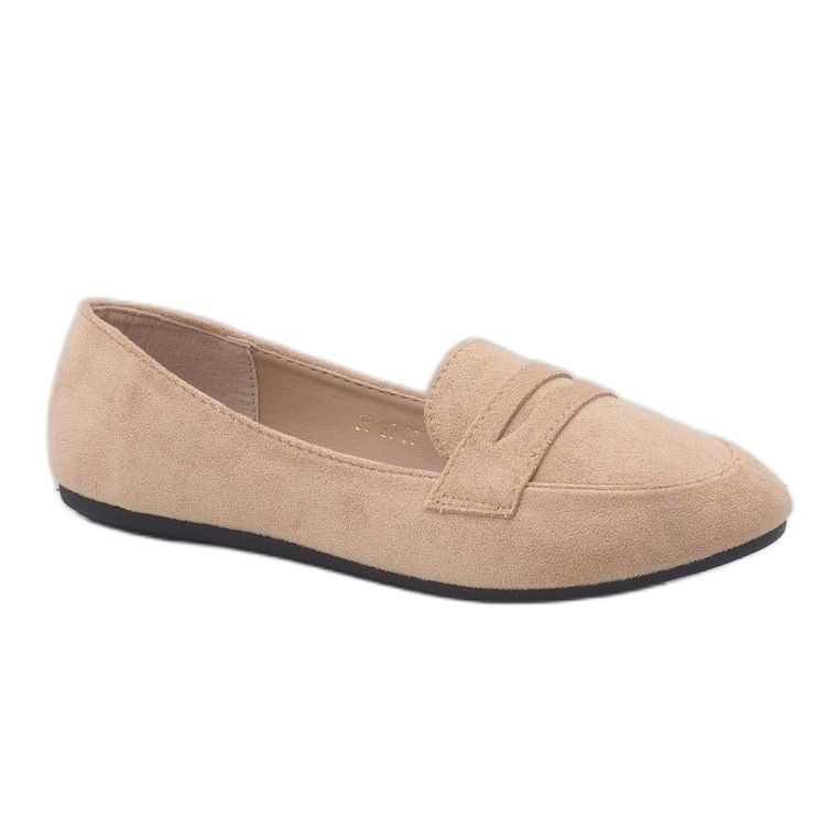 Beige 3C-20 Ballerinas aus Öko-Wildleder 1