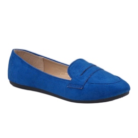 Blaue 3C-20 Ballerina-Loafer aus Öko-Wildleder 1