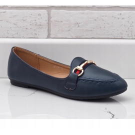 Ballerinas aus Kunstleder in Marineblau 9F177 navy blau 1