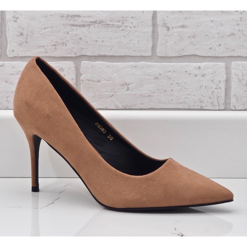 Beige klassischer X8053 Wildleder-Absatz 2