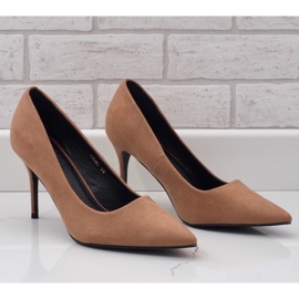 Beige klassischer X8053 Wildleder-Absatz 1