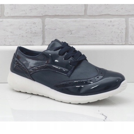 Marineblaue Damen Sportschuhe YD-7 navy blau 1