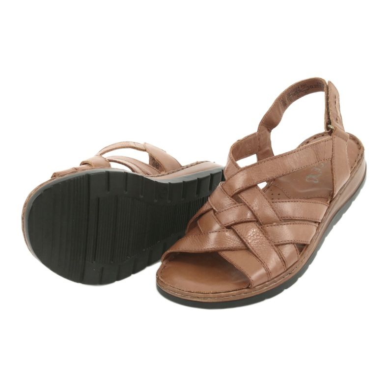 Caprice Sandalen Damen Leder braune Schuhe 5