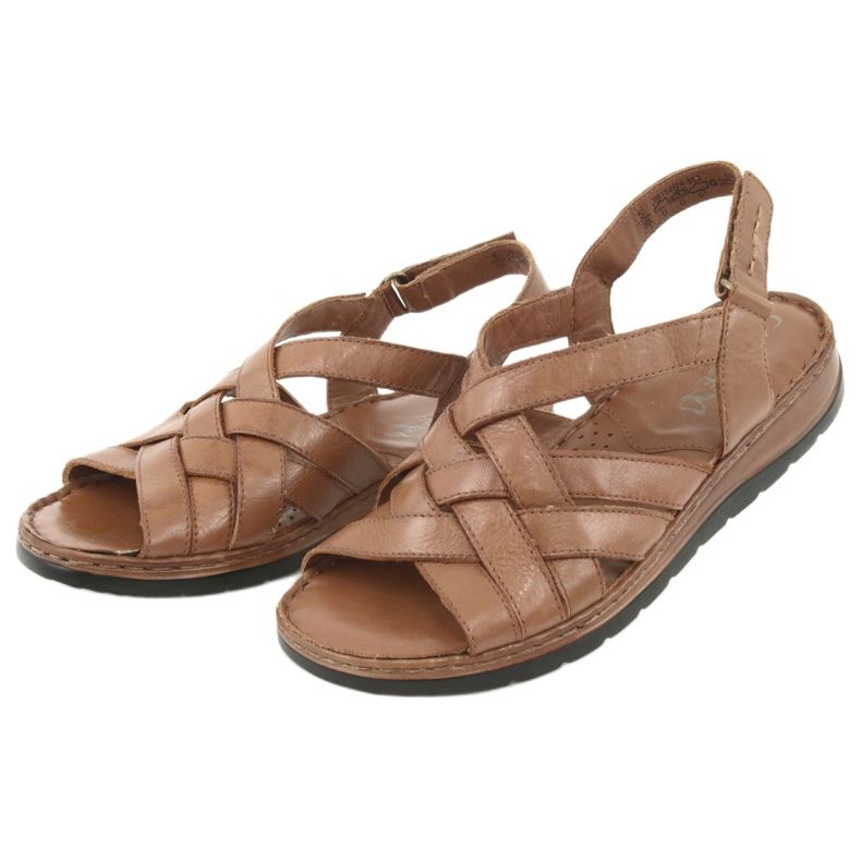 Caprice Sandalen Damen Leder braune Schuhe 3