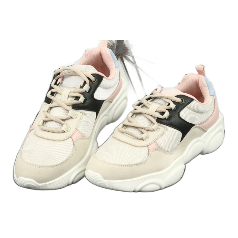 Lee Cooper Damen Sportschuhe 1275 beige/rosa 2