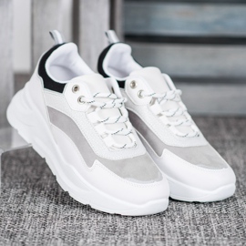 SHELOVET Turnschuhe auf der Plattform weiß schwarz 1