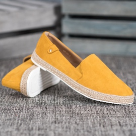 SHELOVET Klassische gelbe Espadrilles 1