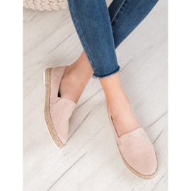 SHELOVET Klassische Powder-Espadrilles rosa 1