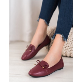 Clowse Elegante burgunderrote Ballerinas 1