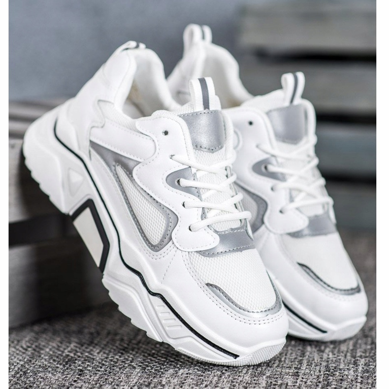 Weide Modische Sneaker mit Mesh weiß 2