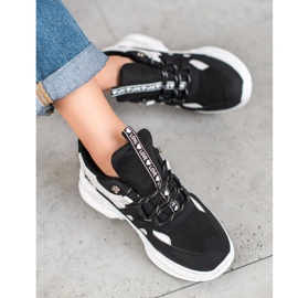 Weide Modische Love Sneakers schwarz 1