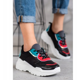 SHELOVET Modische Turnschuhe schwarz 2