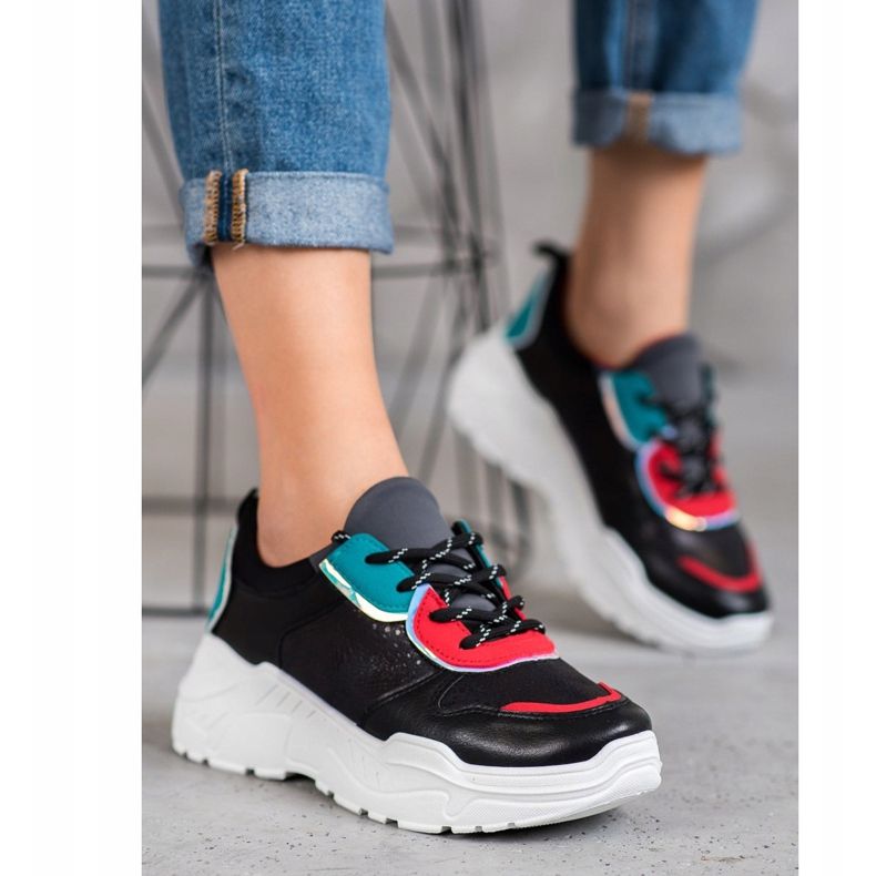 SHELOVET Modische Turnschuhe schwarz 2