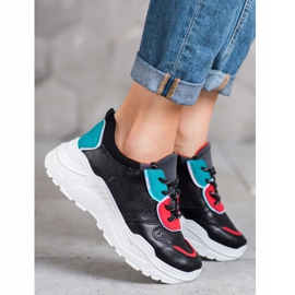 SHELOVET Modische Turnschuhe schwarz 1