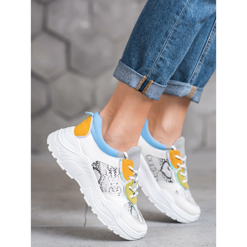 SHELOVET Modische Turnschuhe weiß mehrfarbig 1