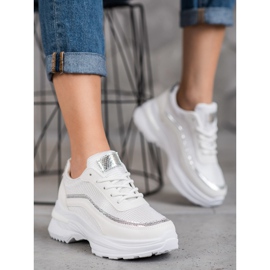 SHELOVET Modische Sportschuhe weiß gelb 1