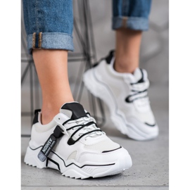 SHELOVET Sneakers für Damen weiß schwarz 1