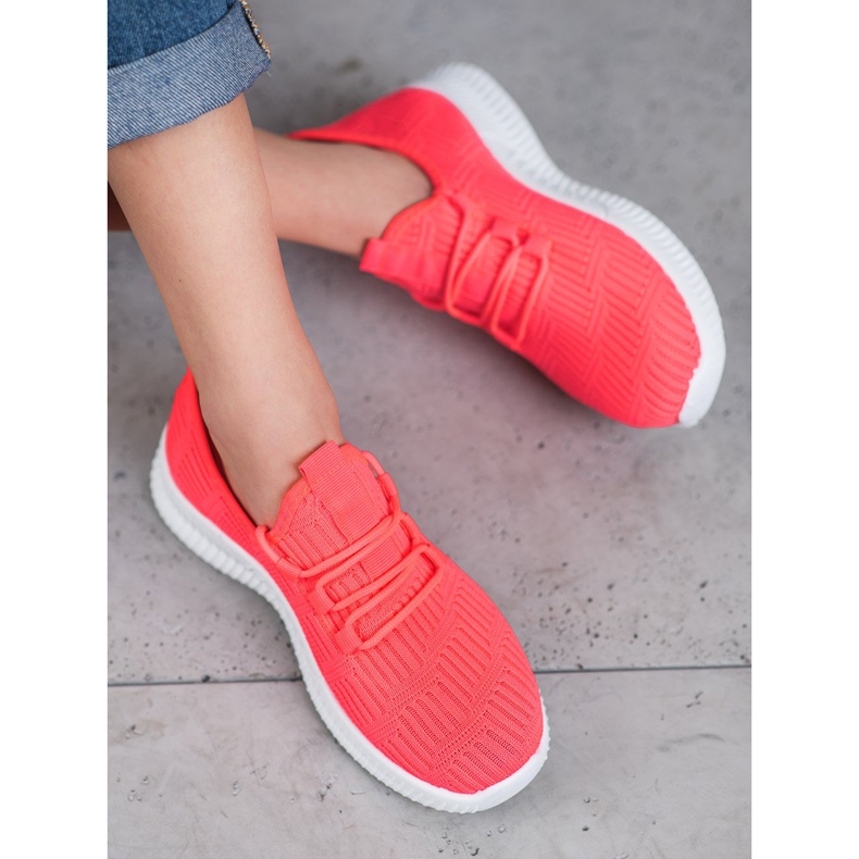 SHELOVET Bequeme Textilschuhe rosa 1