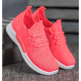 SHELOVET Bequeme Textilschuhe rosa 2