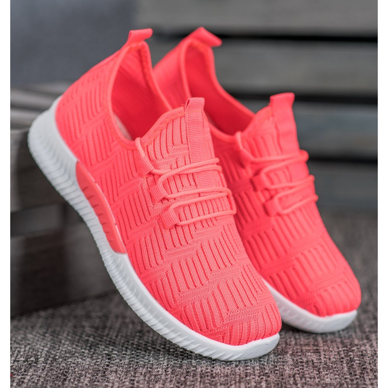 SHELOVET Bequeme Textilschuhe rosa 2