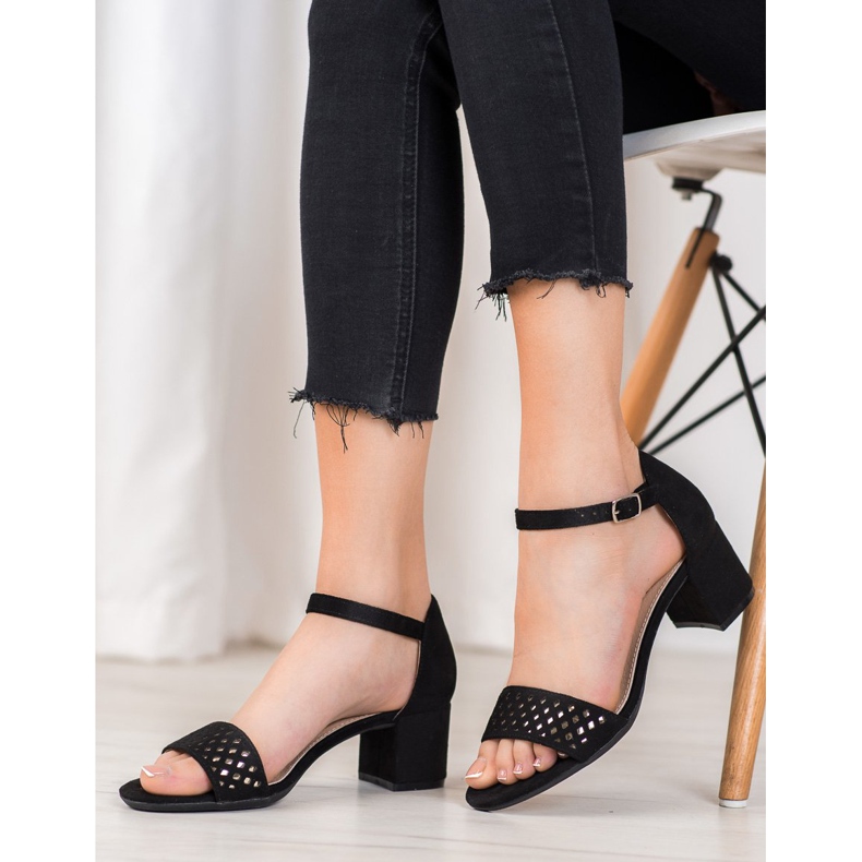 Filippo Elegante Sandalen auf High Heels schwarz 2