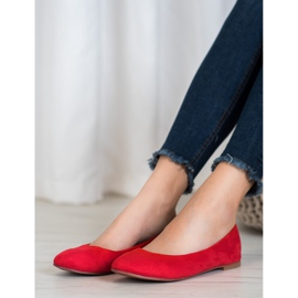 Best Shoes Ballerinas aus Wildleder rot 2