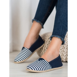 MCKEYLOR Gestreifte Slipper blau 1