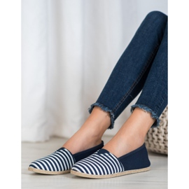 MCKEYLOR Gestreifte Slipper blau 2