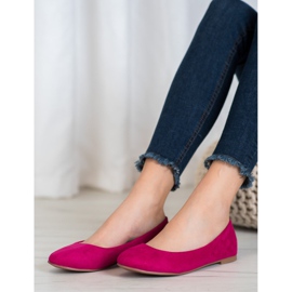 Best Shoes Ballerinas aus Wildleder violett 2