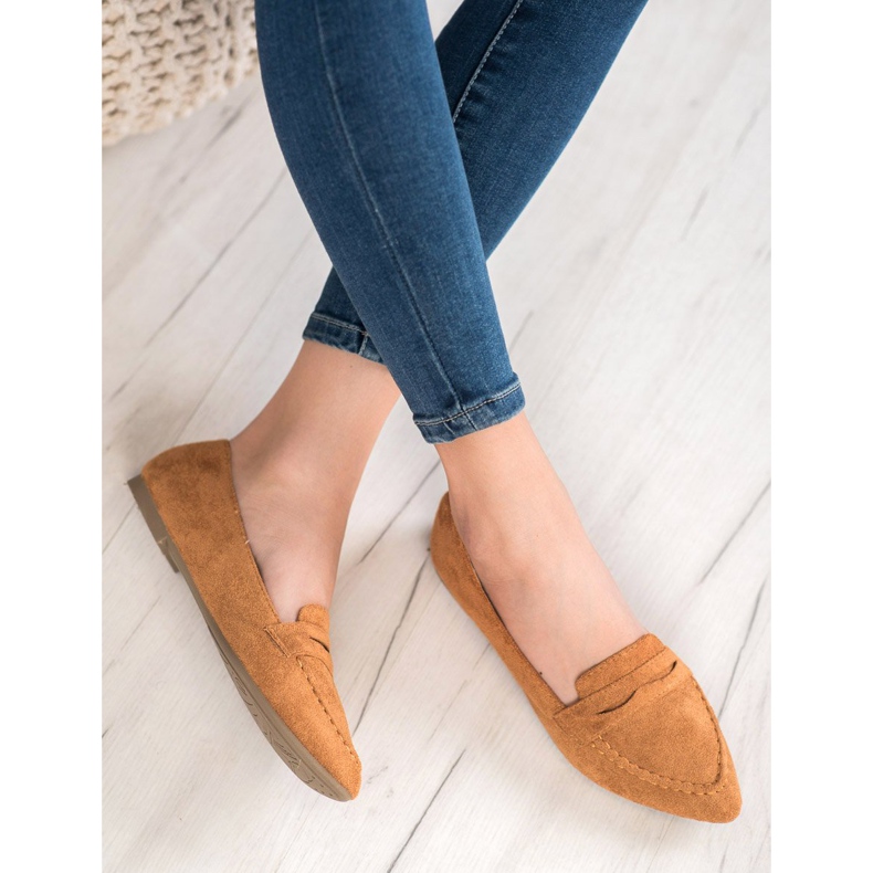 Best Shoes Wildleder-Loafer in Spitz braun 2