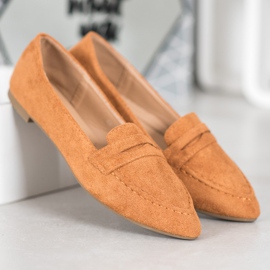 Best Shoes Wildleder-Loafer in Spitz braun 1