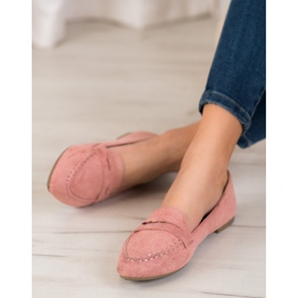 Best Shoes Wildleder-Loafer in Spitz rosa 2