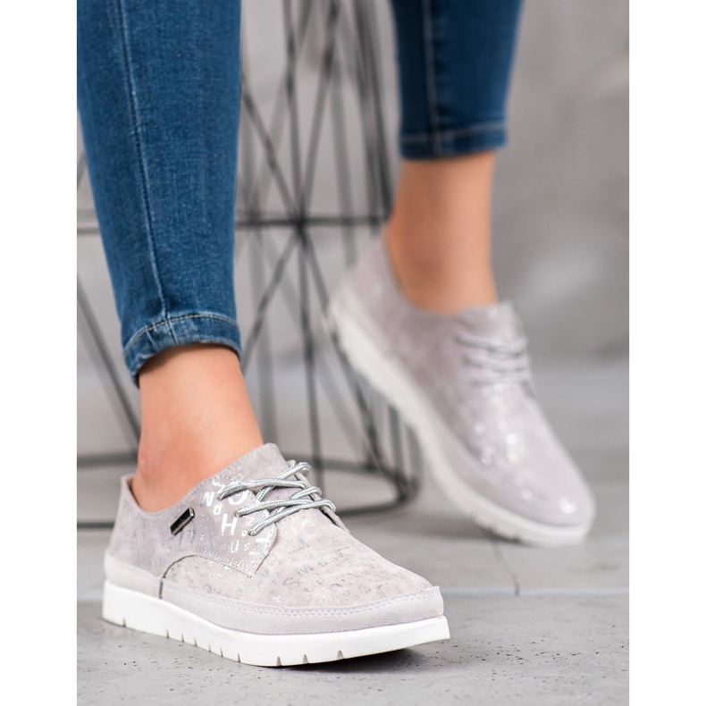 Filippo Leder-Brogues auf der Plattform grau 1