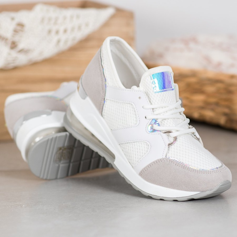 Weide Weiße Sportschuhe mit Glitzer 1