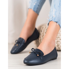 Clowse Elegante marineblaue Ballerinas 1