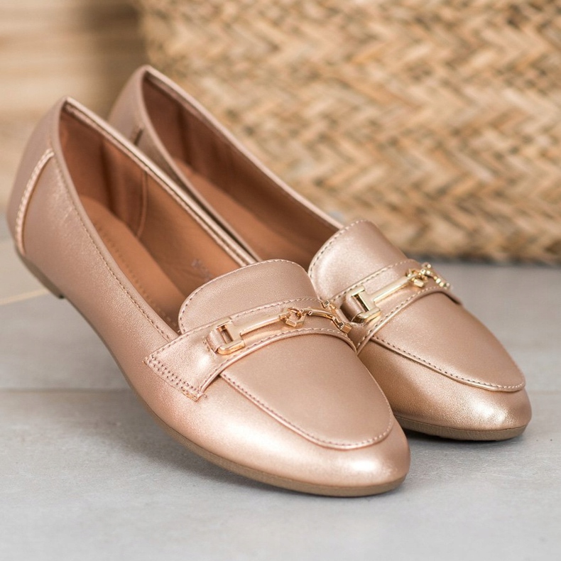 Clowse Stylische Schuhe aus Öko-Leder golden 2