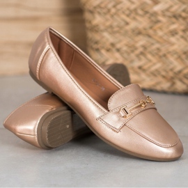 Clowse Stylische Schuhe aus Öko-Leder golden 1