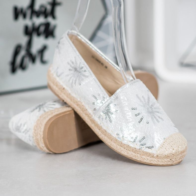 Best Shoes Espadrilles mit Pailletten grau 1
