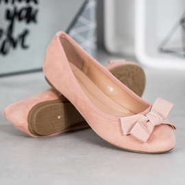 Clowse Stilvolle Ballerinas mit Schleife rosa 1