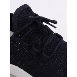 BB76 Marineblaue Sportschuhe navy blau gelb 1