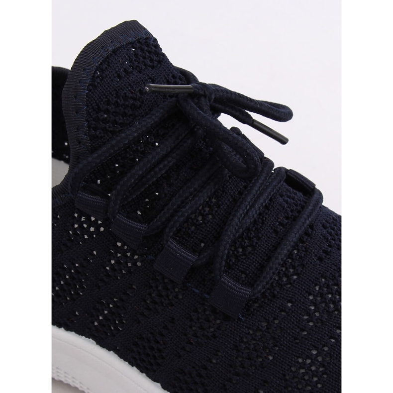 BB76 Marineblaue Sportschuhe gelb 1